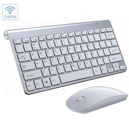 Mini Wireless Keyboard and Mouse Set Waterproof 2.4G for Mac Apple PC Computer