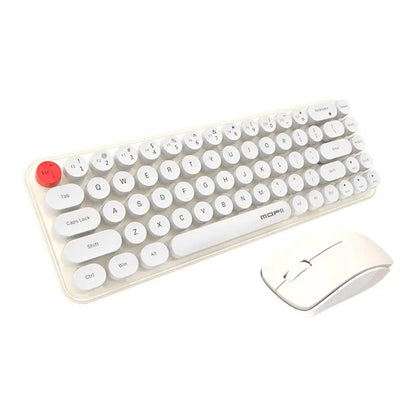 Mofii Chic Wireless Keyboard & Mouse Set, 2.4Ghz Connectivity round Keys Keyboard & Mouse Set, Perfect Gift for Students Office Worker, Keyboards & Mice Accessories, Gaming Accessories