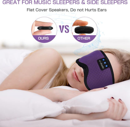 Sleep Mask with Bluetooth Headphones, Sleep Headphones Bluetooth Sleep Mask 3D Sleeping Headphones for Side Sleepers Best Gift and Travel Essential (Classical Purple)