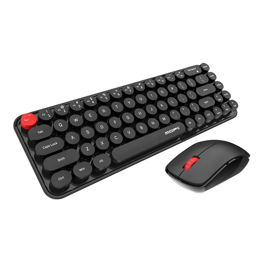 Mofii Chic Wireless Keyboard & Mouse Set, 2.4Ghz Connectivity round Keys Keyboard & Mouse Set, Perfect Gift for Students Office Worker, Keyboards & Mice Accessories, Gaming Accessories