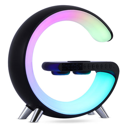 G-Shaped LED Lamp with Bluetooth Speaker & Wireless Charger