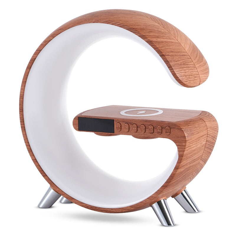 G-Shaped LED Lamp with Bluetooth Speaker & Wireless Charger