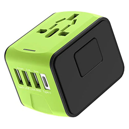 Worldwide Universal Travel Adapter with 4 USB Power Plug Socket Converter Electronics Accessories 3 USB & 1 Type-C