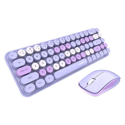 Mofii Chic Wireless Keyboard & Mouse Set, 2.4Ghz Connectivity round Keys Keyboard & Mouse Set, Perfect Gift for Students Office Worker, Keyboards & Mice Accessories, Gaming Accessories